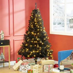 English Elm Homcom 6' Tall Prelit Douglas Fir Artificial Christmas Tree With 250 Led Lights & Realistic Branches W2225P249687
