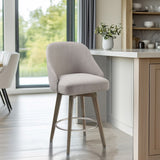 Madison Park Pearce Transitional Counter Stool with Swivel Seat MP104-0515 Grey