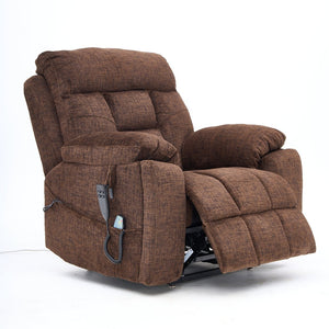 English Elm Old Age Electric Lift Chair With Massage & Heat, 180° Recline, Dual Motors, Cup Holders & Storage W547S00054