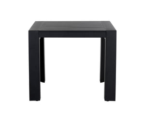 Sunpan Merano Dining Table - Modern Design with Sleek Lines and Durable Powder Coated Aluminum Frame Black