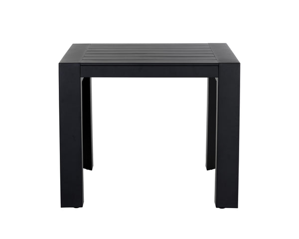 Sunpan Merano Dining Table - Modern Design with Sleek Lines and Durable Powder Coated Aluminum Frame Black