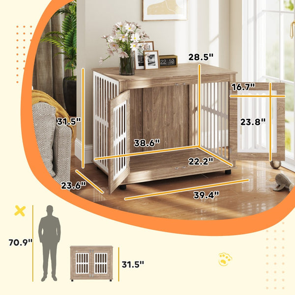 English Elm 39 Inch Oak Mdf Hamster Habitat with Acrylic Windows and Openable Top Panel T3971P406349