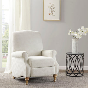 Madison Park Athena Transitional Push Back Recliner MP103-0908 Ivory