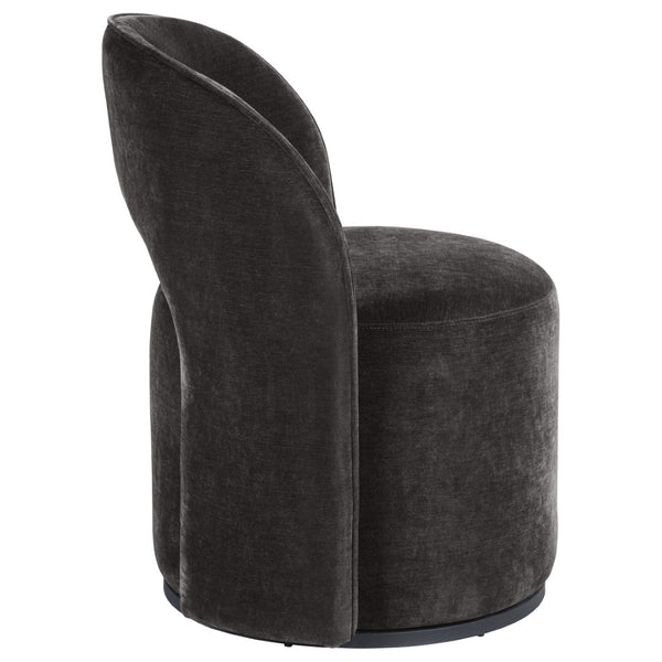 English Elm Quinto Velvet Swivel Chair with Sculpted Arch Back for Modern Living Spaces B062P441427