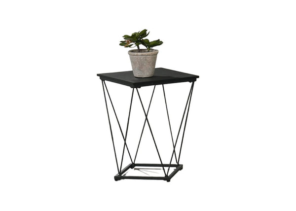 English Elm Contemporary 3-Piece Table Set With Angular Metal Base – Sleek Black Finish For Modern Living Spaces B2741P391802