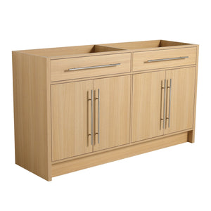 English Elm 60" Freestanding Bathroom Vanity 4-Soft Close Doors Original Oak Plywood KD-Pack Ready DIY Cabinet W1972P348988