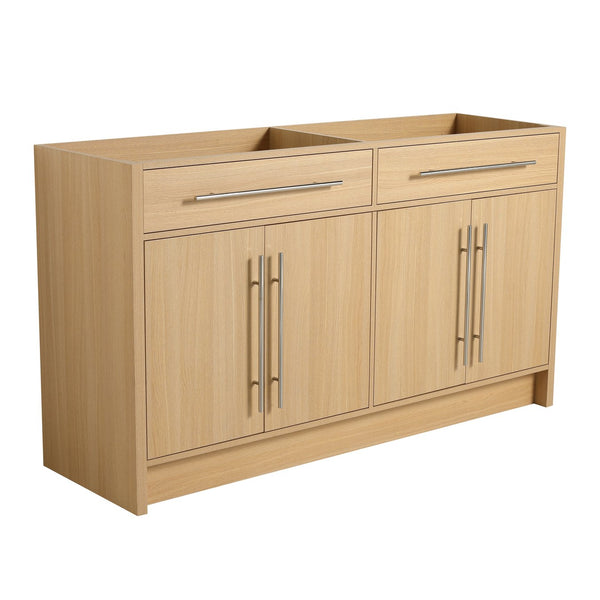 English Elm 60" Freestanding Bathroom Vanity 4-Soft Close Doors Original Oak Plywood KD-Pack Ready DIY Cabinet W1972P348988