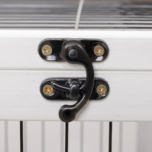 English Elm Pawhut Wooden Rabbit Hutch With Elevated Base, Enclosed Run & Easy-Clean Design For Small Pets W2225P217662-GIGA