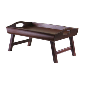 Winsome Wood Sedona Serving Breakfast Tray - Elegant Walnut Bed Tray With Foldable Legs For Easy Storage & Use Walnut Solid ,Composite Wood 94725-winsome-wood