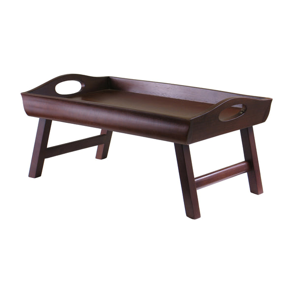 Winsome Wood Sedona Serving Breakfast Tray - Elegant Walnut Bed Tray With Foldable Legs For Easy Storage & Use Walnut Solid ,Composite Wood 94725-winsome-wood