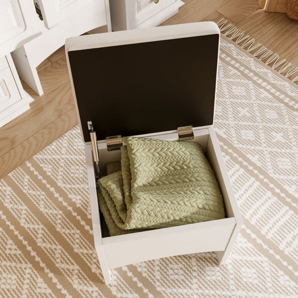 English Elm <old Sku Hollywood Vanity with 10 Bulbs 9 Drawers Cushioned Stool White Glam Bedroom N704G202308A