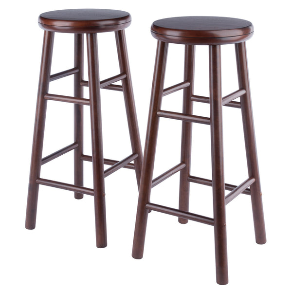 Winsome Wood Shelby 2-piece Walnut Swivel Seat Bar Stool Set – Stylish, Space-saving Design Perfect For Any Home Decor Walnut Solid Wood 94732-winsome-wood