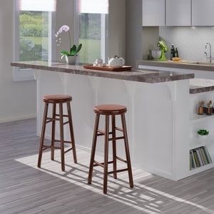 Winsome Wood Shelby 2-piece Walnut Swivel Seat Bar Stool Set – Stylish, Space-saving Design Perfect For Any Home Decor Walnut Solid Wood 94732-winsome-wood