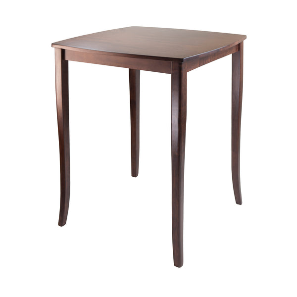 Winsome Wood Inglewood High Table In Walnut - Stylish, Space-saving Design With Cabriole Legs For Dining Or Work Walnut Solid Wood 94733-winsome-wood