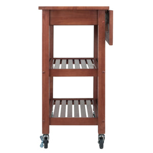 Winsome Wood Jonathan Drop Leaf Kitchen Cart - Versatile Walnut Finish With Mobile Design & Ample Storage Space Walnut Solid ,Composite Wood 94734-winsome-wood