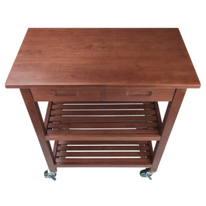 Winsome Wood Jonathan Drop Leaf Kitchen Cart - Versatile Walnut Finish With Mobile Design & Ample Storage Space Walnut Solid ,Composite Wood 94734-winsome-wood