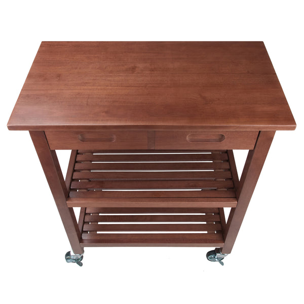 Winsome Wood Jonathan Drop Leaf Kitchen Cart - Versatile Walnut Finish With Mobile Design & Ample Storage Space Walnut Solid ,Composite Wood 94734-winsome-wood