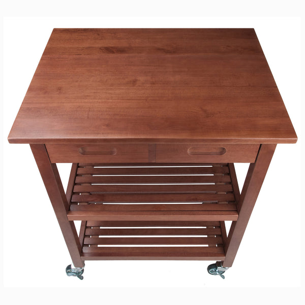 Winsome Wood Jonathan Drop Leaf Kitchen Cart - Versatile Walnut Finish With Mobile Design & Ample Storage Space Walnut Solid ,Composite Wood 94734-winsome-wood