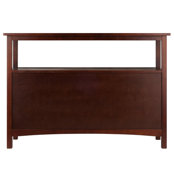 Winsome Wood Colby Buffet Cabinet - Versatile Walnut Sideboard With Wine Storage & Display For Dining Or Living Room Walnut Solid ,Composite Wood 94745-winsome-wood
