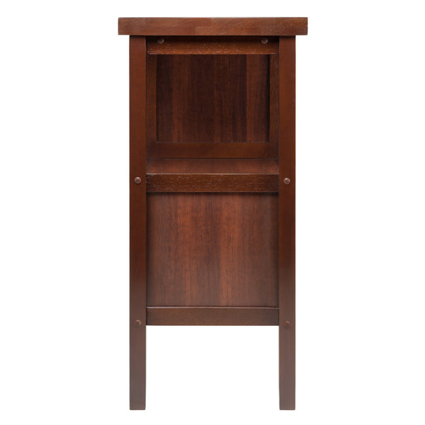 Winsome Wood Diego Buffet Cabinet In Elegant Walnut Finish With Wine Racks, Shelves & Ample Storage Space Walnut Solid ,Composite Wood 94746-winsome-wood