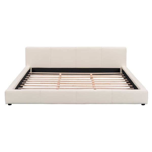 English Elm Christopher Knight Home® - [Stylish Beige Upholstered Bed] - Modern Elegance Meets Durability For Ultimate Bedroom Comfort! N769P241238K