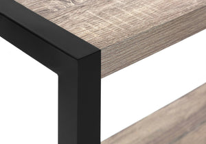 English Elm Accent Table Two Tier Narrow Black Laminate Metal Legs Modern Living Room Bedside B2710P218939