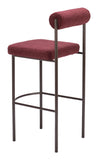 Livorno Barstool - Set of 2 Red & Bronze 109814 Zuo Modern