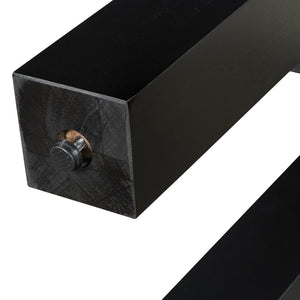 English Elm Trexm Ash Veneer Entryway Console Table Built in Power Outlet Drawer Rubberwood Black N715P361518B