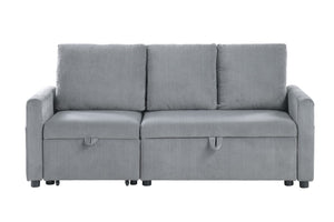 English Elm Ottavio Corduroy Sofa with Pull Out Chaise Underseat Storage and Side Pockets B2749S00257