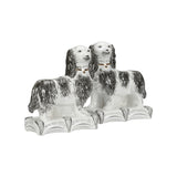 Staffordshire Spaniel - Pair Black, White/Cream 385833 Chelsea House