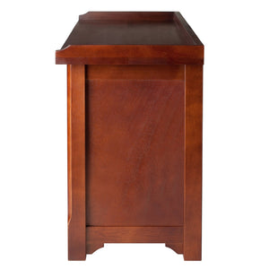 Winsome Wood Verona 4-piece Storage Bench With 3 Foldable Baskets - Stylish Walnut Design For Entryway & Playroom Walnut ,Beige Solid ,Composite Wood ,Fabric 94801-winsome-wood