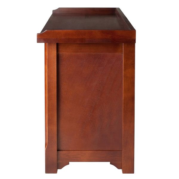 Winsome Wood Verona 4-piece Storage Bench With 3 Foldable Baskets - Stylish Walnut Design For Entryway & Playroom Walnut ,Beige Solid ,Composite Wood ,Fabric 94801-winsome-wood