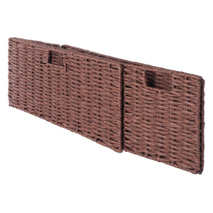 Winsome Wood Tessa 3-piece Foldable Woven Rope Basket Set - Stylish Walnut Storage For Toys, Towels & More! Walnut Paper 94803-winsome-wood
