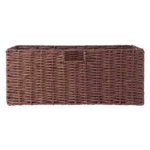 Winsome Wood Tessa 3-piece Foldable Woven Rope Basket Set - Stylish Walnut Storage For Toys, Towels & More! Walnut Paper 94803-winsome-wood