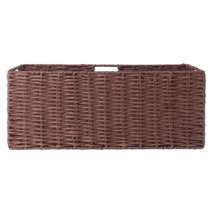 Winsome Wood Tessa 3-piece Foldable Woven Rope Basket Set - Stylish Walnut Storage For Toys, Towels & More! Walnut Paper 94803-winsome-wood