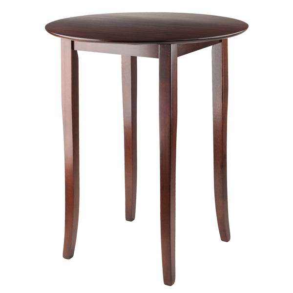 Winsome Wood Fiona Round High Table - Stylish Walnut Pub Table For Small Spaces, Perfect For Dining & Gatherings Walnut Solid Wood 94834-winsome-wood