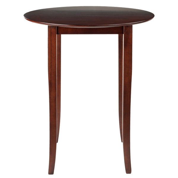 Winsome Wood Fiona Round High Table - Stylish Walnut Pub Table For Small Spaces, Perfect For Dining & Gatherings Walnut Solid Wood 94834-winsome-wood