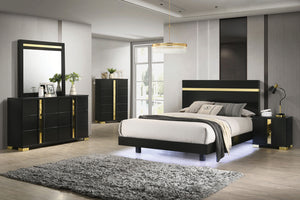 English Elm Black Sleek Chest with Gold Accents and Acrylic Trim, Dust‑Proof Drawers, Metal Bracket Legs, Modern Appeal Black,Gold 20 L x 35 W x 50 H B2741P370857