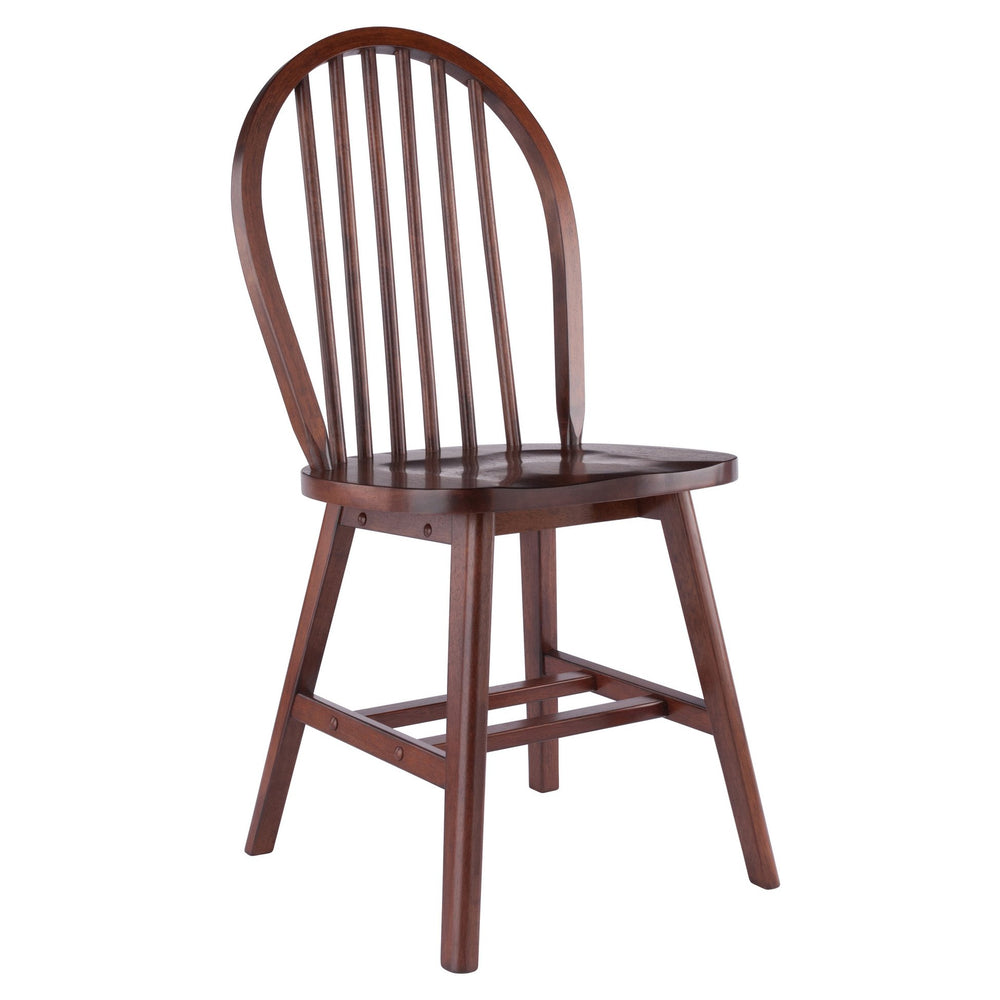 Winsome Wood Windsor 2-piece Chair Set - Classic Walnut Finish, Modern Comfort, Durable Design For Dining Rooms Walnut Solid Wood 94837-winsome-wood