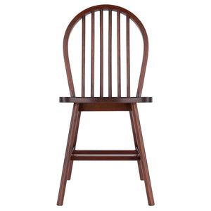 Winsome Wood Windsor 2-piece Chair Set - Classic Walnut Finish, Modern Comfort, Durable Design For Dining Rooms Walnut Solid Wood 94837-winsome-wood