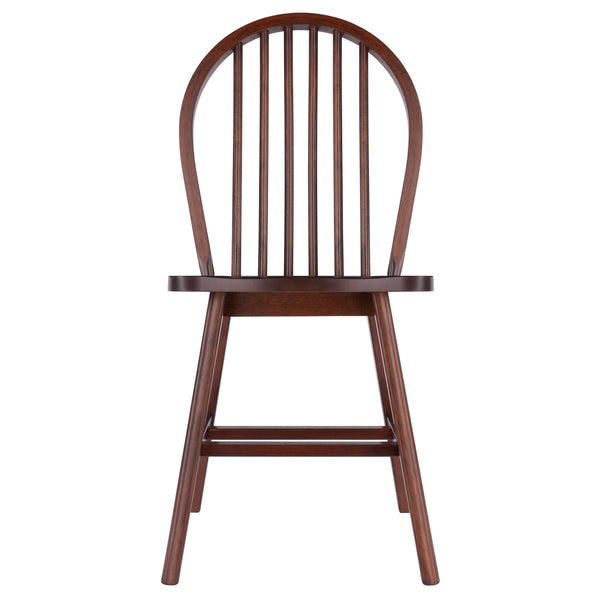 Winsome Wood Windsor 2-piece Chair Set - Classic Walnut Finish, Modern Comfort, Durable Design For Dining Rooms Walnut Solid Wood 94837-winsome-wood