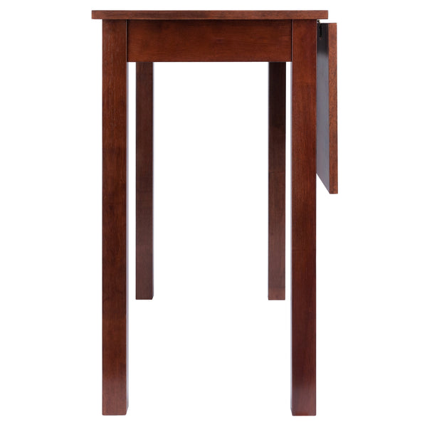 Winsome Wood Perrone High Table With Drop Leaf Design – Versatile Walnut Dining Table For Small Spaces And More Walnut Solid ,Composite Wood 94838-winsome-wood