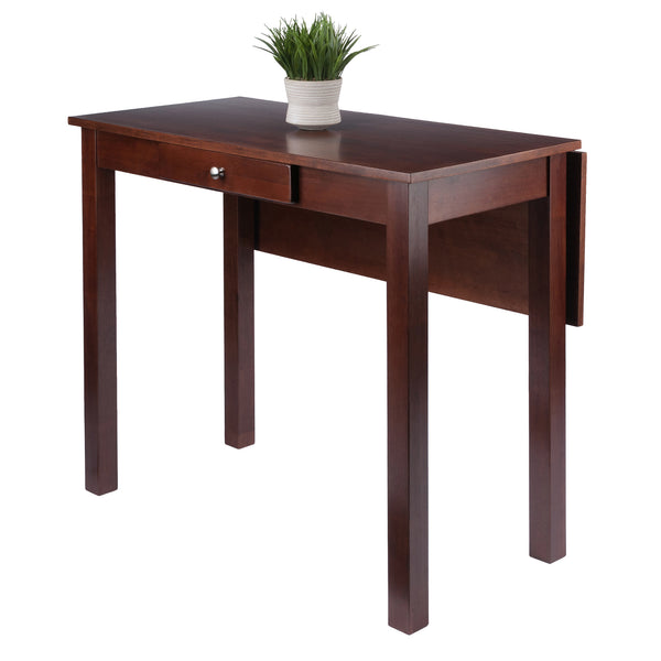 Winsome Wood Perrone High Table With Drop Leaf Design – Versatile Walnut Dining Table For Small Spaces And More Walnut Solid ,Composite Wood 94838-winsome-wood