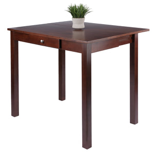 Winsome Wood Perrone High Table With Drop Leaf Design – Versatile Walnut Dining Table For Small Spaces And More Walnut Solid ,Composite Wood 94838-winsome-wood