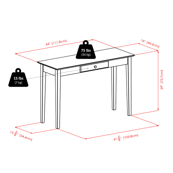 Winsome Wood Rochester Console Table - Elegant Walnut Finish With Chrome Accents, Perfect For Any Room Decor Walnut Solid ,Composite Wood 94844-winsome-wood