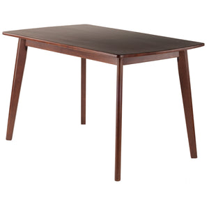 Winsome Wood Shaye Oblong Dining Table In Warm Walnut – Stylish, Solid Wood Design For Family Dining & Nooks Walnut Solid Wood 94848-winsome-wood