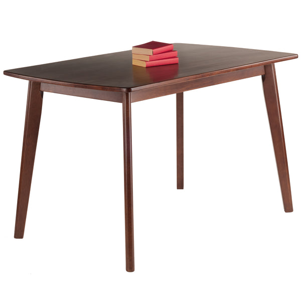 Winsome Wood Shaye Oblong Dining Table In Warm Walnut – Stylish, Solid Wood Design For Family Dining & Nooks Walnut Solid Wood 94848-winsome-wood