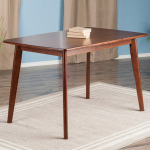 Winsome Wood Shaye Oblong Dining Table In Warm Walnut – Stylish, Solid Wood Design For Family Dining & Nooks Walnut Solid Wood 94848-winsome-wood
