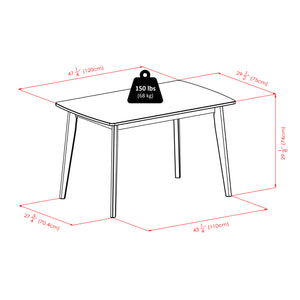 Winsome Wood Shaye Oblong Dining Table In Warm Walnut – Stylish, Solid Wood Design For Family Dining & Nooks Walnut Solid Wood 94848-winsome-wood