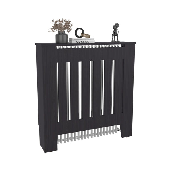 English Elm Radiator Cover Cabinet Slatted Ventilated Enclosure White Finish Entryway Display Shelf B200P362053